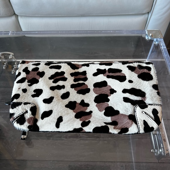 Club Monaco Leopard Print Faux Fur Clutch - Picture 2 of 6